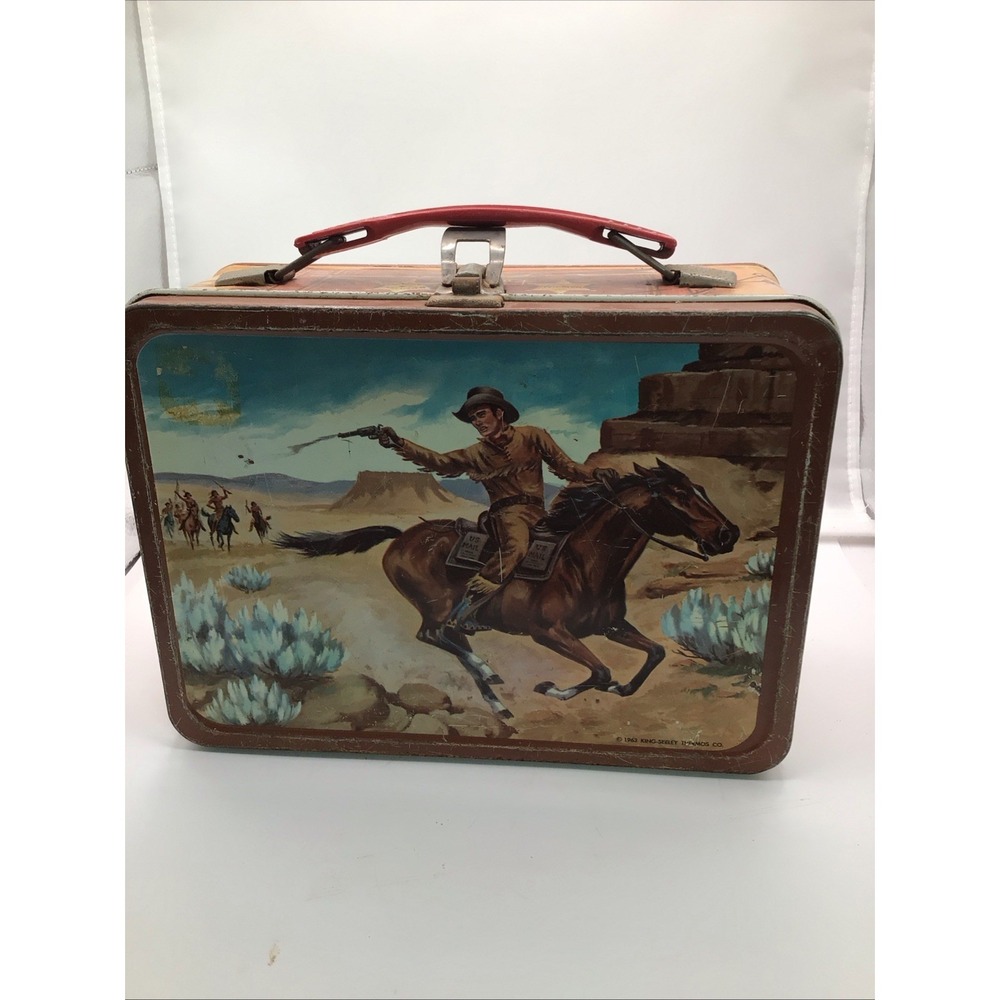 RARE Western Gear (Pony Express) - vintage metal lunchbox 1963 King-Seleucid